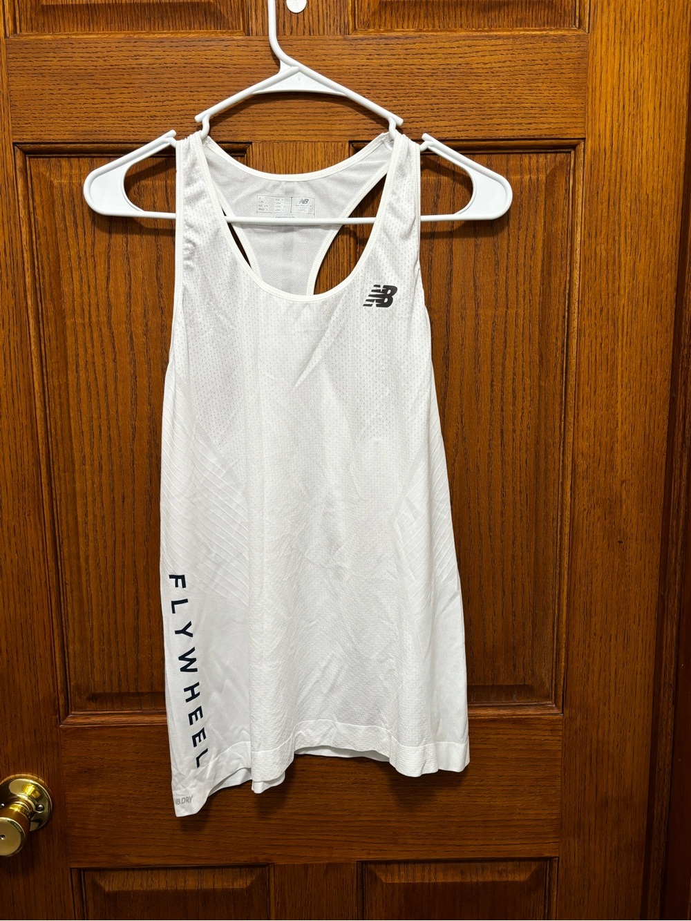 New Balance Flywheel Mesh Racerback Aerocore Running Tank Top White Sz L. NWT - Picture 1 of 12